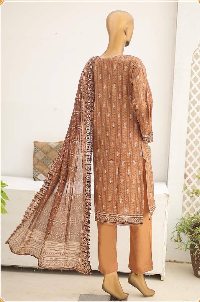 Riwayat 3Pc Printed Embroidered Lawn Unstitched Suit-R-24250