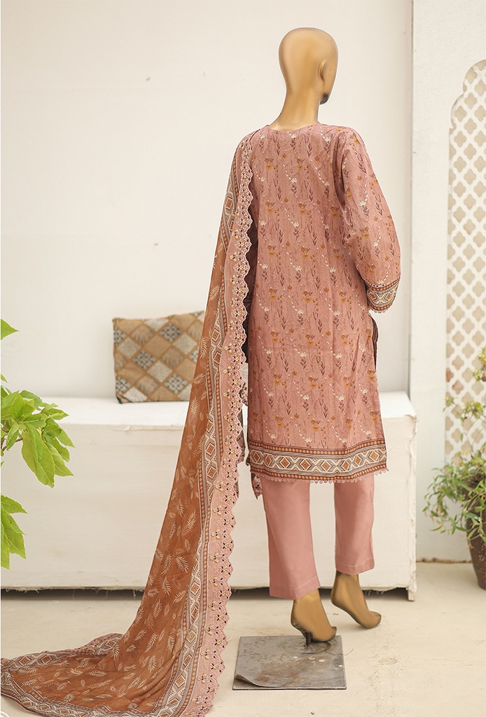 Riwayat 3Pc Printed Embroidered Lawn Unstitched Suit-R-24260