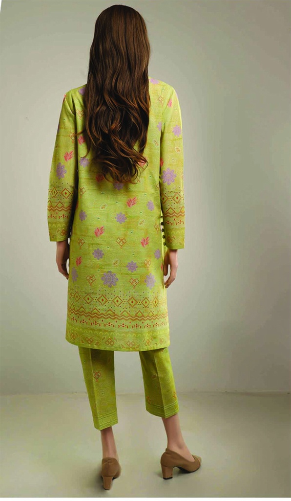 Saya 2Pc Allover Digital Printed Khaddar U07-23165-01C