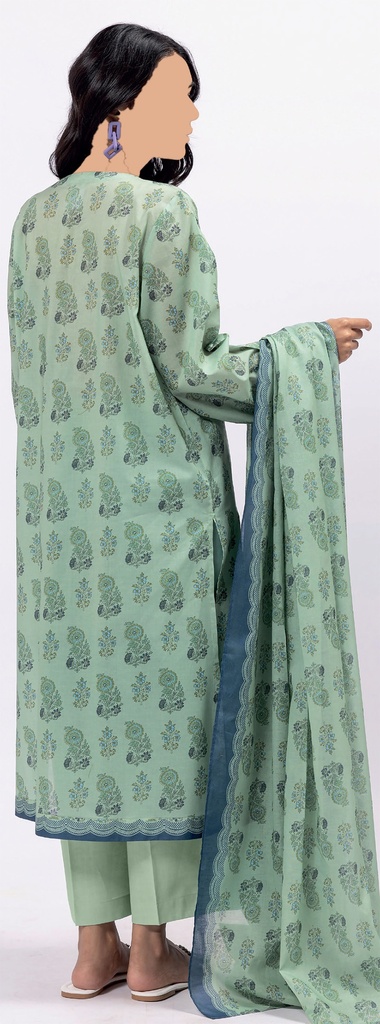 Khadi 3Pc Printed Lawn Suit-ALA230606A