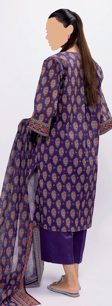 Khadi 3Pc Printed Lawn Suit-ALA230526A