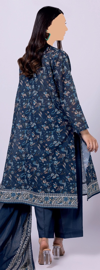 Khadi 3Pc Printed Lawn Suit-ALA230425A