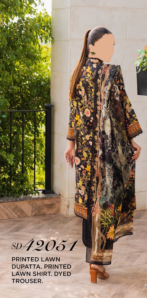 GulAhmed 3Pc Printed Lawn Suit-SD42051