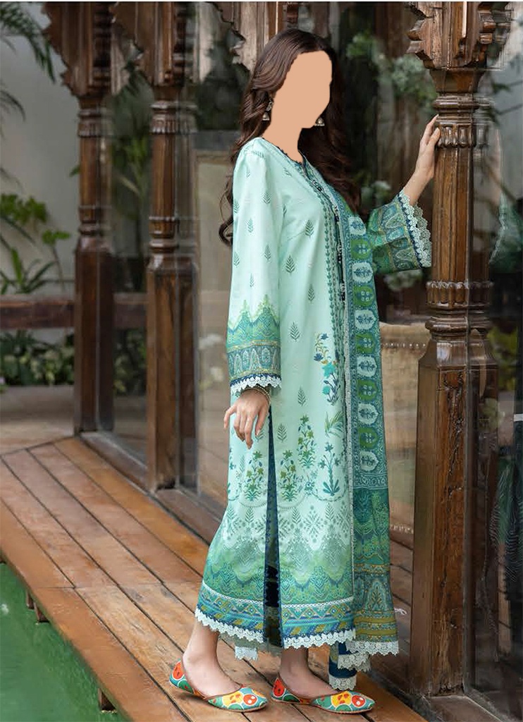 Asim Jofa 3Pc Printed Lawn Unstitched Suit-AJGB03