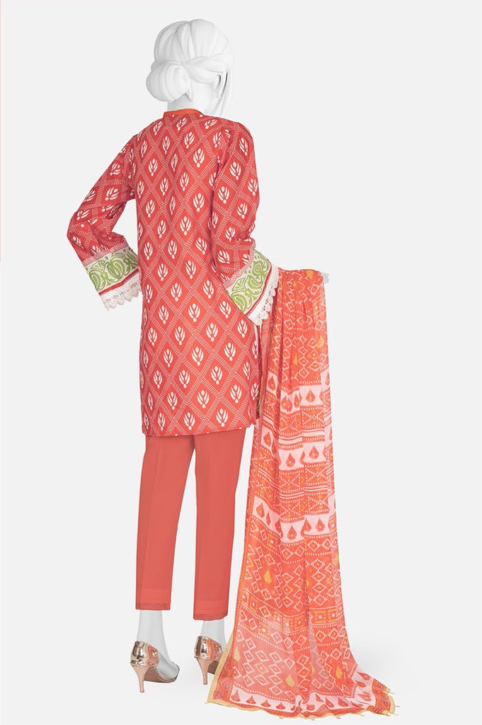 J. Panjnad 3Pc Printed Lawn Unstitched Suit-PLU241163