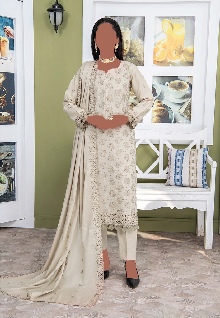 Rangrani 3PC Digital Print Embroidered Lawn Suit V5-D10