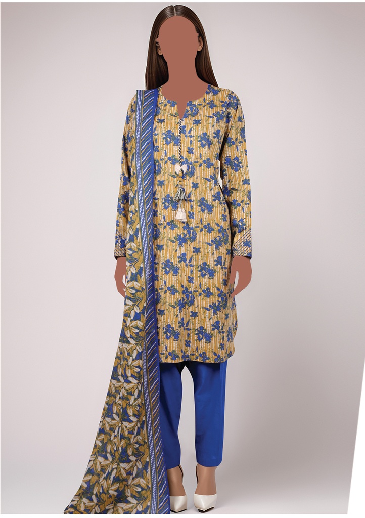 Saya 3Pc Printed Lawn Suit-24224-07B