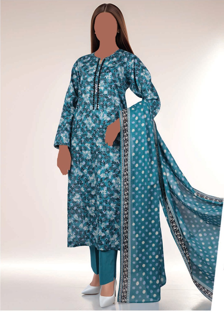 Saya 3Pc Printed Lawn Suit-24224-08B