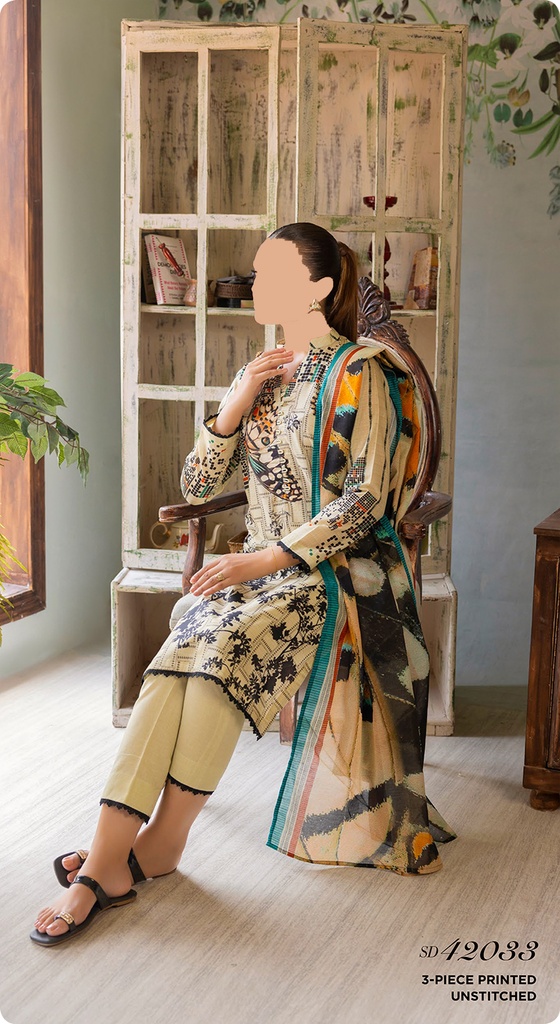 GulAhmed 3Pc Printed Lawn Suit-SD42033