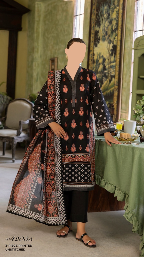 GulAhmed 3Pc Printed Lawn Suit-SD42035