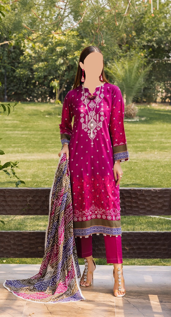 GulAhmed 3Pc Printed Lawn Suit-SD42046