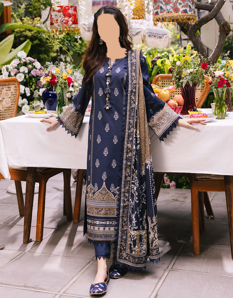 Asim Jofa 3Pc Printed Lawn Unstitched Suit-AJGB11