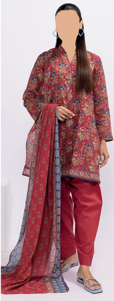 Khadi 3Pc Printed Lawn Suit-ALA230527A