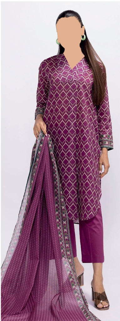 Khadi 3Pc Printed Lawn Suit-ALA230529A