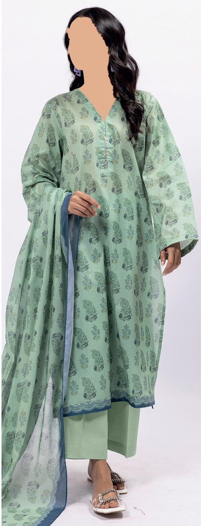 Khadi 3Pc Printed Lawn Suit-ALA230606A