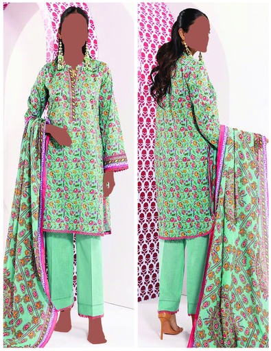 Khadi 3Pc Printed Lawn Suit-ALA240109B