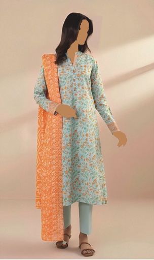 Sapphire 3Pc Printed Lawn Suit-V3D4