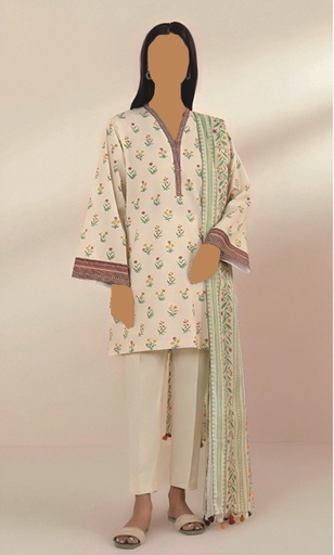 Sapphire 3Pc Printed Lawn Suit-V3D9