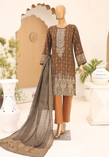 Riwayat 3Pc Printed Embroidered Lawn Suit-V14D4