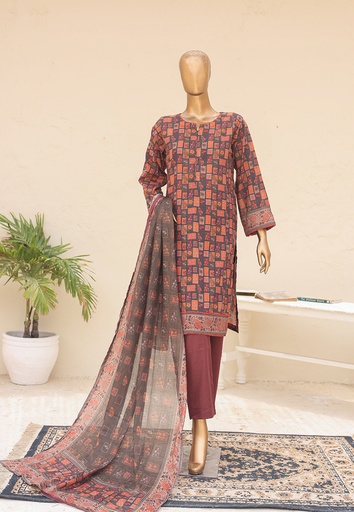 Riwayat 3Pc Printed Lawn Suit-V10D14