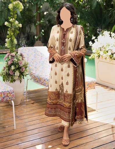 Asim Jofa 3Pc Printed Lawn Unstitched Suit-AJGB19