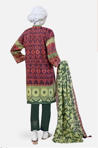 J. Panjnad 3Pc Printed Lawn Unstitched Suit-PLU241025