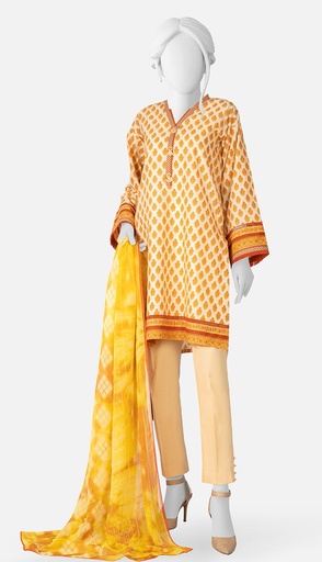 J. Panjnad 3Pc Printed Lawn Unstitched Suit-PLU241167