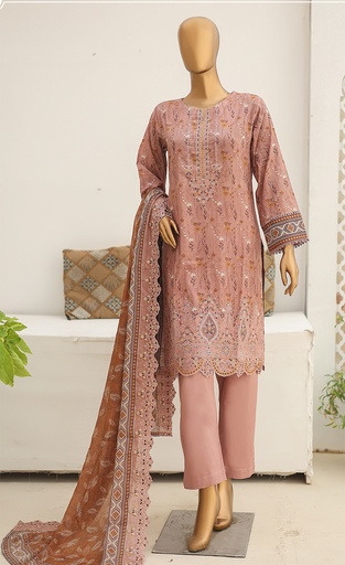 Riwayat 3Pc Printed Embroidered Lawn Unstitched Suit-R-24260