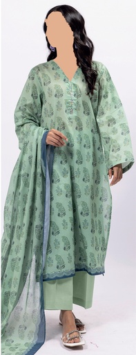 Khadi 3Pc Printed Lawn Suit-ALA230606A